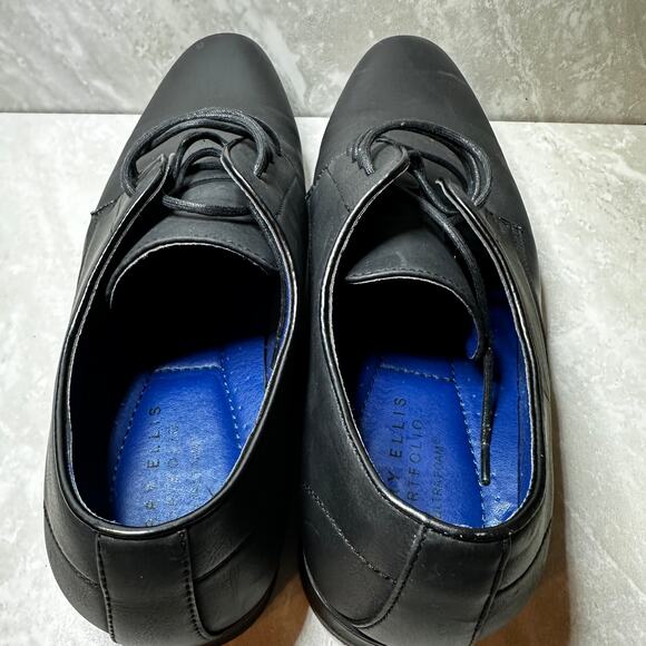 Perry Ellis Portfolio Fairfax black dress‎ shoes Mens size 11.5 ultra foam - Picture 2 of 7